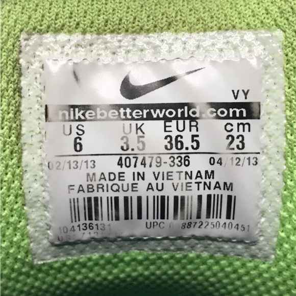 2013 NIKE 'Air Mogan Mid 2' Women's Size 6 Green, Blue, Gray Leather Sneakers - Picture 16 of 16